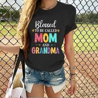 Women's T-shirt Short Sleeve T-shirts Printing Mama Simple Style Letter main image 3