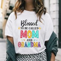 Women's T-shirt Short Sleeve T-shirts Printing Mama Simple Style Letter main image 2