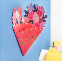 Mother's Day Bouquet Blessing Card Flower Shape Birthday Gift Three-dimensional Creative Card sku image 1