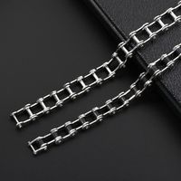 Hip-hop Round Stainless Steel Pu Leather Plating Men's Bracelets main image 3