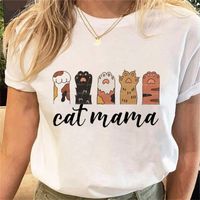 Women's T-shirt Short Sleeve T-shirts Printing Casual Mama Letter Leopard main image 2