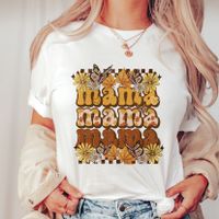 Women's T-shirt Short Sleeve T-shirts Printing Casual Mama Letter Leopard main image 3