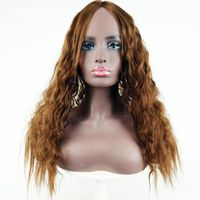 Women's Fashion Holiday High-temperature Fiber Centre Parting Long Curly Hair Wigs sku image 2