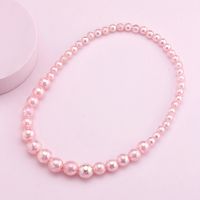 Princesse Romantique Couleur Unie Plastique De Gros Collier main image 4