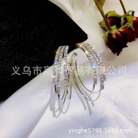 Streetwear Heart Shape Flower Bow Knot Mixed Materials Plating Inlay Artificial Gemstones Rhinestones Women's Drop Earrings sku image 10
