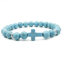 Ethnischer Stil Kreuzen Türkis Perlen Unisex Armbänder main image 6