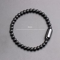 Simple Style Solid Color Stone Beaded Men's Bracelets main image 3