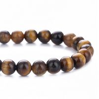 Retro Round Tiger Eye Beaded Unisex Bracelets main image 2