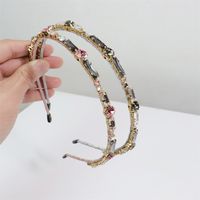 Glam Geometric Alloy Inlay Artificial Crystal Hair Band main image 2