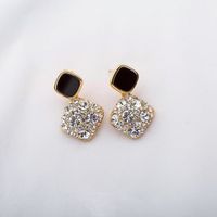 Simple Style Geometric Alloy Plating Inlay Rhinestones Women's Drop Earrings sku image 4