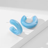 1 Paire Style Simple Forme C Résine Boucles D'oreilles sku image 1