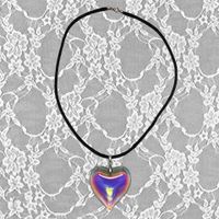 Casual Lady Heart Shape Glass Glass Women's Pendant Necklace main image 3