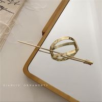 Simple Style Solid Color Alloy Plating Hairpin sku image 3