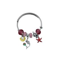 Style De Bande Dessinée Coquille Acier Inoxydable Strass Bracelets Manchette main image 4