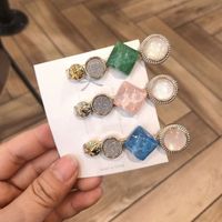 Simple Style Square Arylic Inlay Artificial Gemstones Hair Clip main image 5