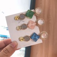 Simple Style Square Arylic Inlay Artificial Gemstones Hair Clip main image 1