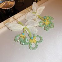 1 Pair Elegant Sweet Flower Tassel Mixed Materials Earrings sku image 26
