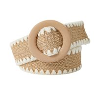 Simple Style Solid Color Resin Woven Belt Women's Woven Belts main image 4
