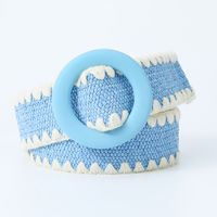 Simple Style Solid Color Resin Woven Belt Women's Woven Belts sku image 5