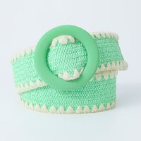 Simple Style Solid Color Resin Woven Belt Women's Woven Belts sku image 7
