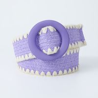 Simple Style Solid Color Resin Woven Belt Women's Woven Belts sku image 3
