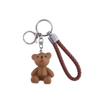Cartoon Style Cute Bear Resin Metal Unisex Keychain main image 2