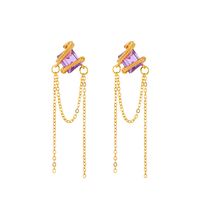 Ins Style Sweet Geometric Alloy Plating Inlay Zircon 14k Gold Plated Women's Ear Studs sku image 1