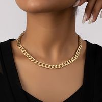 Bijoux En Gros Hip Hop Rétro Style Simple Couleur Unie Alliage Collier main image 5