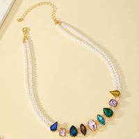 Großhandel Schmuck Retro Barocker Stil Perle Legierung Künstliche Edelsteine Halskette Mit Anhänger main image 5