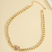 Wholesale Jewelry Retro Heart Shape Alloy Rhinestones Choker main image 5