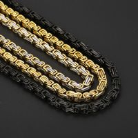 Modern Style Simple Style Solid Color Stainless Steel Plating 18K Gold Plated Men'S Necklace main image 5