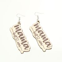 Mama Letter Wood Mother's Day Women's Drop Earrings main image 2