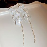 Sweet Flower Arylic Imitation Pearl Alloy Women's Drop Earrings main image 5