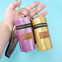 Lady Solid Color Pvc Pu Leather Alloy Women's Bag Pendant Keychain main image 1
