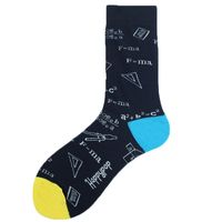 Men's Casual Geometric Cotton Crew Socks A Pair sku image 10