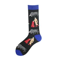 Men's Cartoon Style Animal Cotton Ankle Socks A Pair sku image 2