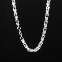 Hip-hop Punk Solid Color Stainless Steel Patchwork Men's Layered Necklaces main image 3