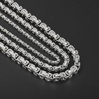 Hip-hop Punk Solid Color Stainless Steel Patchwork Men's Layered Necklaces main image 5