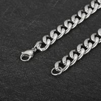 Hip-hop Solid Color Stainless Steel Chain Men's Necklace main image 3