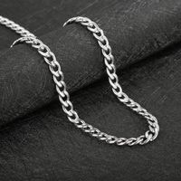 Hip-hop Solid Color Stainless Steel Chain Men's Necklace main image 4