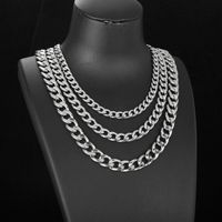 Hip-hop Solid Color Stainless Steel Chain Men's Necklace main image 9