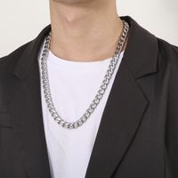 Hip-hop Solid Color Stainless Steel Chain Men's Necklace main image 1