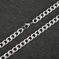 Hip-hop Solid Color Stainless Steel Chain Men's Necklace main image 8