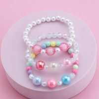 Cute Sweet Colorful Imitation Pearl Plastic Wholesale Bracelets main image 5