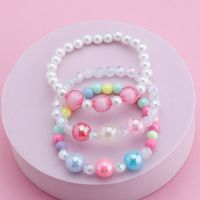 Cute Sweet Colorful Imitation Pearl Plastic Wholesale Bracelets sku image 1