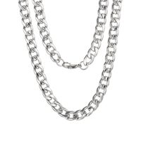 Hip-hop Solid Color Stainless Steel Chain Men's Necklace sku image 1