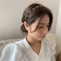 Retro Geometric Metal Inlay Artificial Crystal Hair Band main image 3