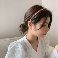 Retro Geometric Metal Inlay Artificial Crystal Hair Band main image 2