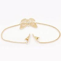 Fairy Style Leaves Butterfly Alloy Plating Hair Band sku image 2