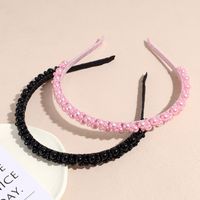 Simple Style Solid Color Imitation Pearl Beaded Hair Band main image 5